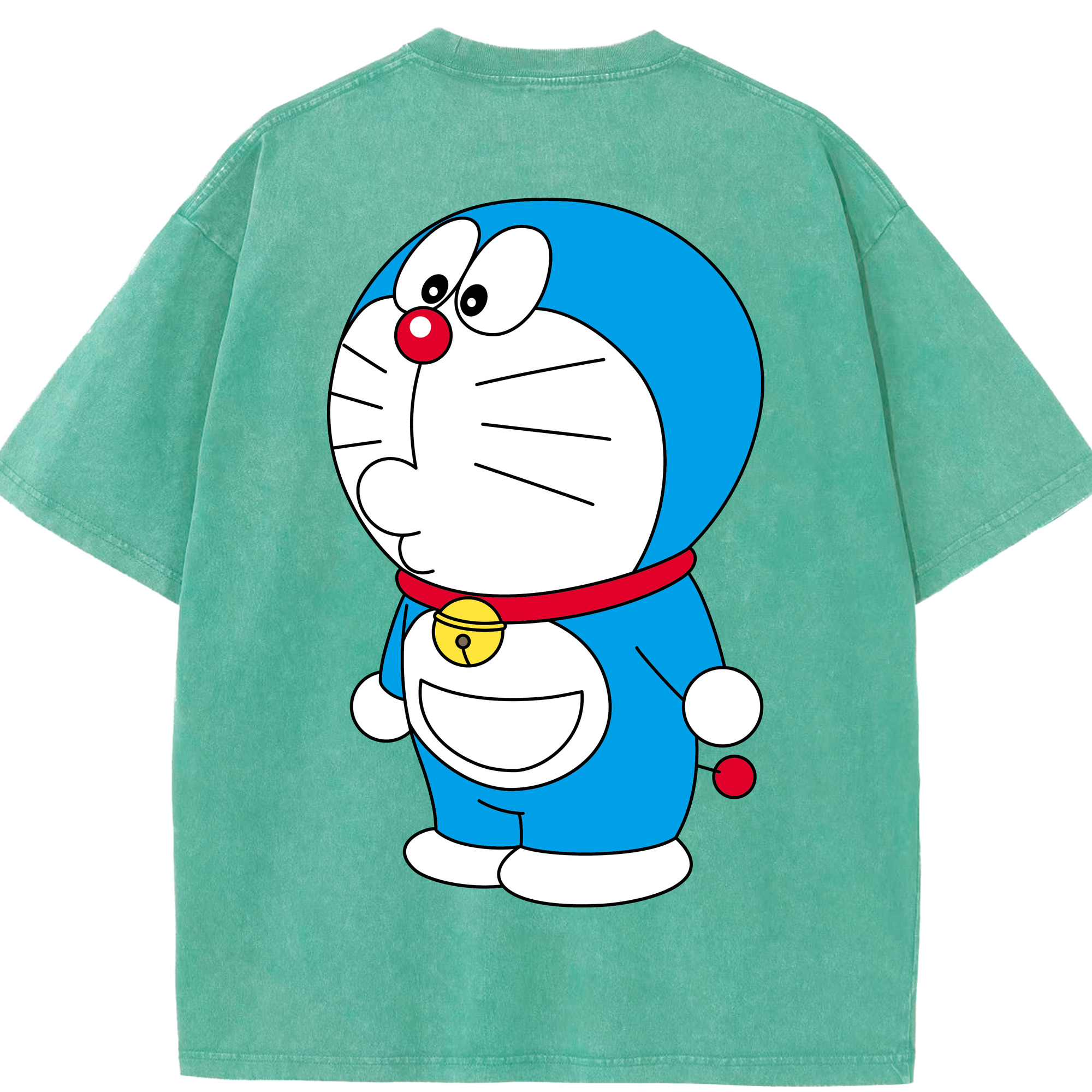 （画像用） ドラえもん Doraemon 綿100% ヴィンテージ風 半袖Tシャツ（背面プリント）